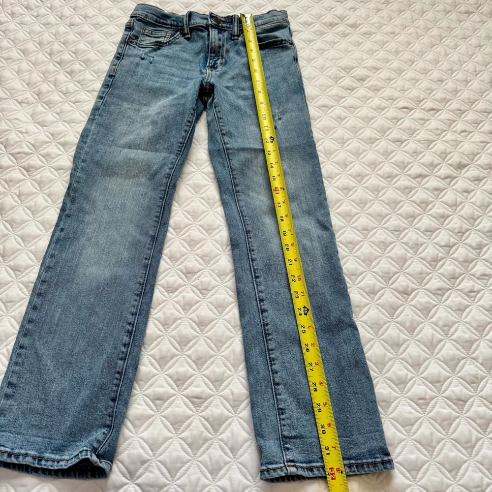 Old Navy Boys Blue Denim Jeans Straight Leg Built in Flex Stretch Size 10